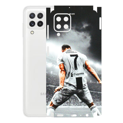 Samsung A/S Series Phone Skins (All Models) - Ronaldo CR7 Crazy - 3D Embossed Finish (L-44) Samsung Galaxy A22