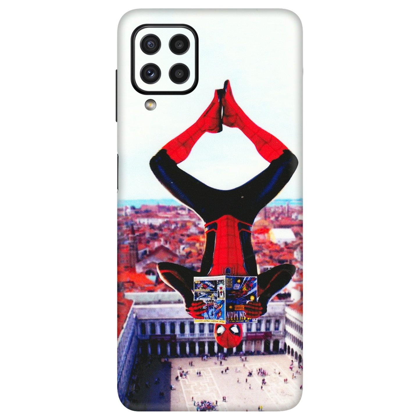 Samsung A/S Series Phone Skins (All Models) - Spiderman Hanging - 3D Embossed Finish (L-53) Samsung Galaxy A22