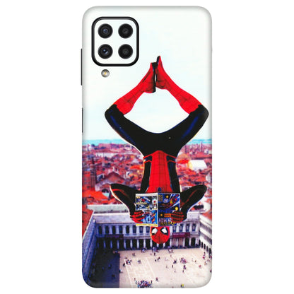 Samsung A/S Series Phone Skins (All Models) - Spiderman Hanging - 3D Embossed Finish (L-53) Samsung Galaxy A22