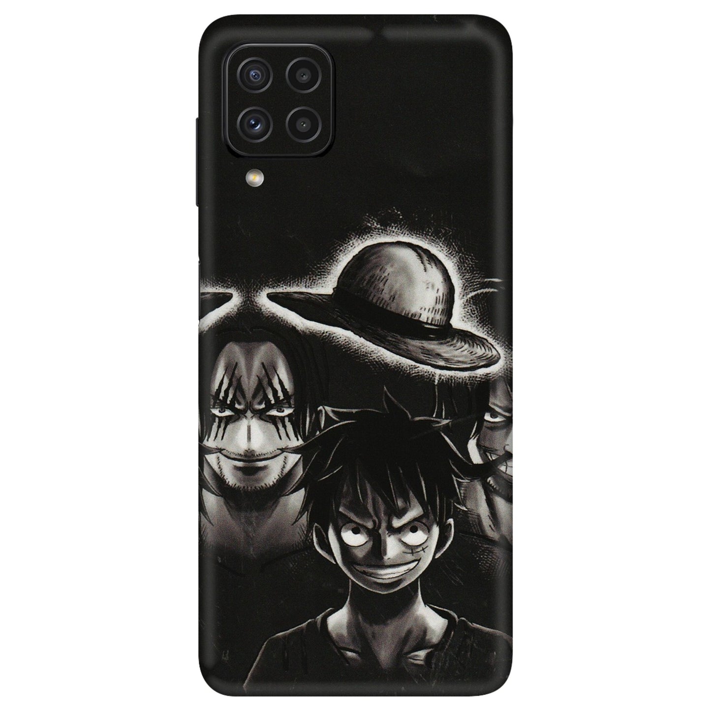 Samsung A/S Series Phone Skins (All Models) - Black Luffy Hat - 3D Embossed Finish (L-57) Samsung Galaxy A22