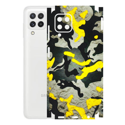 Samsung A/S Series Phone Skins (All Models) - Yellow Camouflage - 3D Embossed Finish (L-61) Samsung Galaxy A22