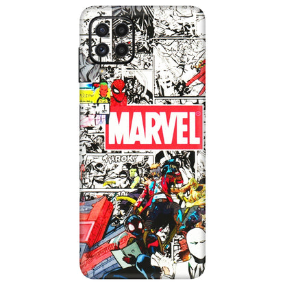 Samsung A/S Series Phone Skins (All Models) - Marvel Colorful Comic - 3D Embossed Finish (L-64) Samsung Galaxy A22