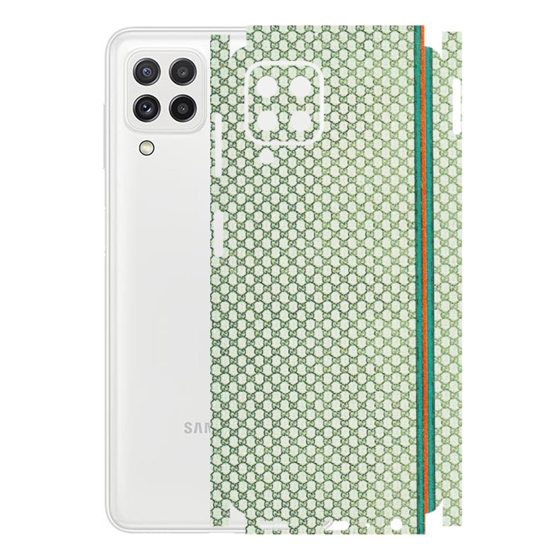 Samsung A/S Series Phone Skins (All Models) - Gucci Fabric Pattern - 3D Embossed Finish (L-73) Samsung Galaxy A22