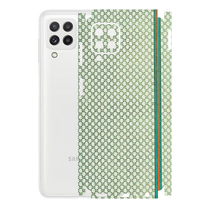 Samsung A/S Series Phone Skins (All Models) - Gucci Fabric Pattern - 3D Embossed Finish (L-73) Samsung Galaxy A22