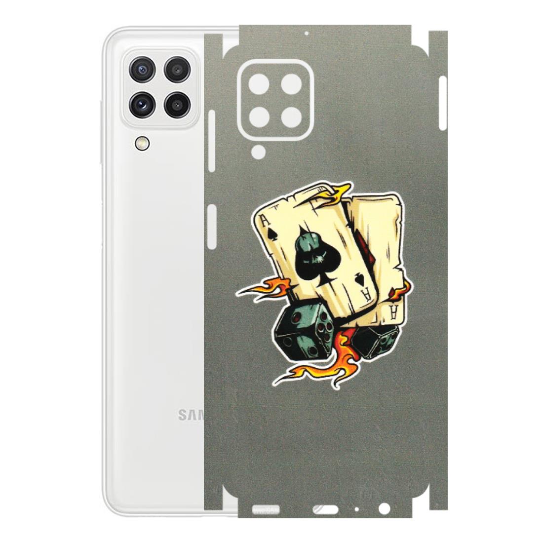 Samsung A/S Series Phone Skins (All Models) - Grey Cards Of Ace - 3D Embossed Finish (L-77) Samsung Galaxy A22