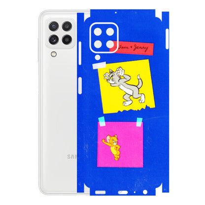 Samsung A/S Series Phone Skins (All Models) - Tom N Jerry Sticky Notes - 3D Embossed Finish (L-88) Samsung Galaxy A22