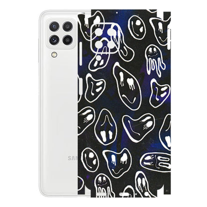 Samsung A/S Series Phone Skins (All Models) - Distorted Smileys - 3D Embossed Finish (L-92) Samsung Galaxy A22
