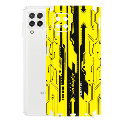 Samsung A/S Series Phone Skins (All Models) - Yellow Cyberpunk - 3D Embossed Finish (L-93) Samsung Galaxy A22