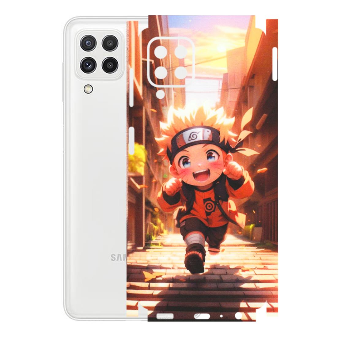 Samsung A/S Series Phone Skins (All Models) - Naruto Cute Toon Running - Matte Finish (M-04) Samsung Galaxy A22