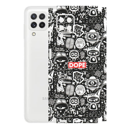 Samsung A/S Series Phone Skins (All Models) - Dope Stay Classy Black Doodles - Matte Finish (M-126) Samsung Galaxy A22