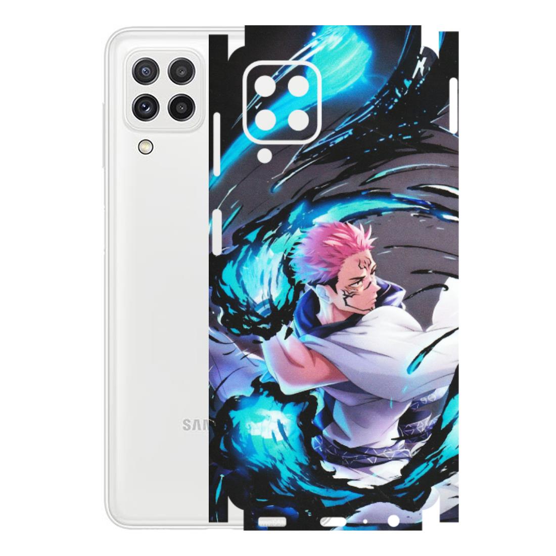Samsung A/S Series Phone Skins (All Models) - New Jujutsu Kaisen Grey Blue Anime - Matte Finish (M-127) Samsung Galaxy A22