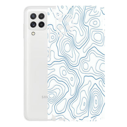 Samsung A/S Series Phone Skins (All Models) - Blue And White Swirls - Matte Finish (M-139) Samsung Galaxy A22