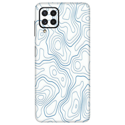 Samsung A/S Series Phone Skins (All Models) - Blue And White Swirls - Matte Finish (M-139) Samsung Galaxy A22