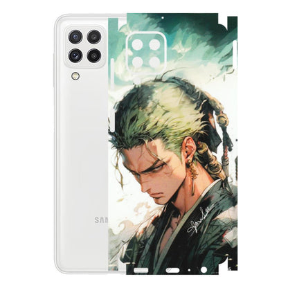 Samsung A/S Series Phone Skins (All Models) - New Roronoa Zoro One Picece Anime - Matte Finish (M-140) Samsung Galaxy A22