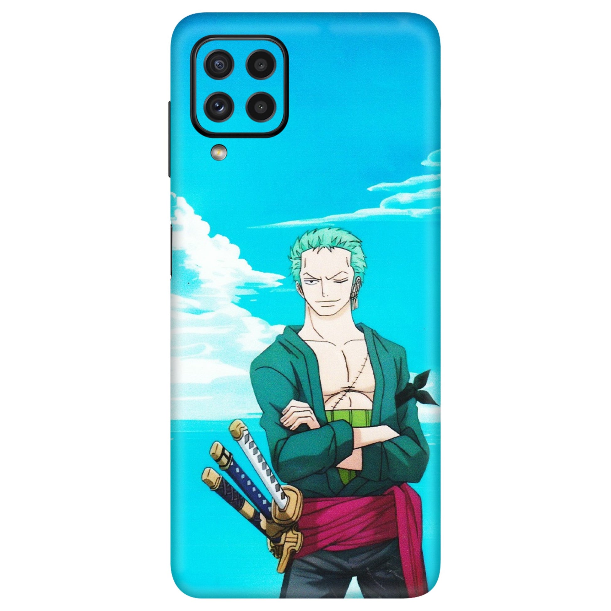 Samsung A/S Series Phone Skins (All Models) - Cool Swordman Zoro Anime - Matte Finish (M-143) Samsung Galaxy A22