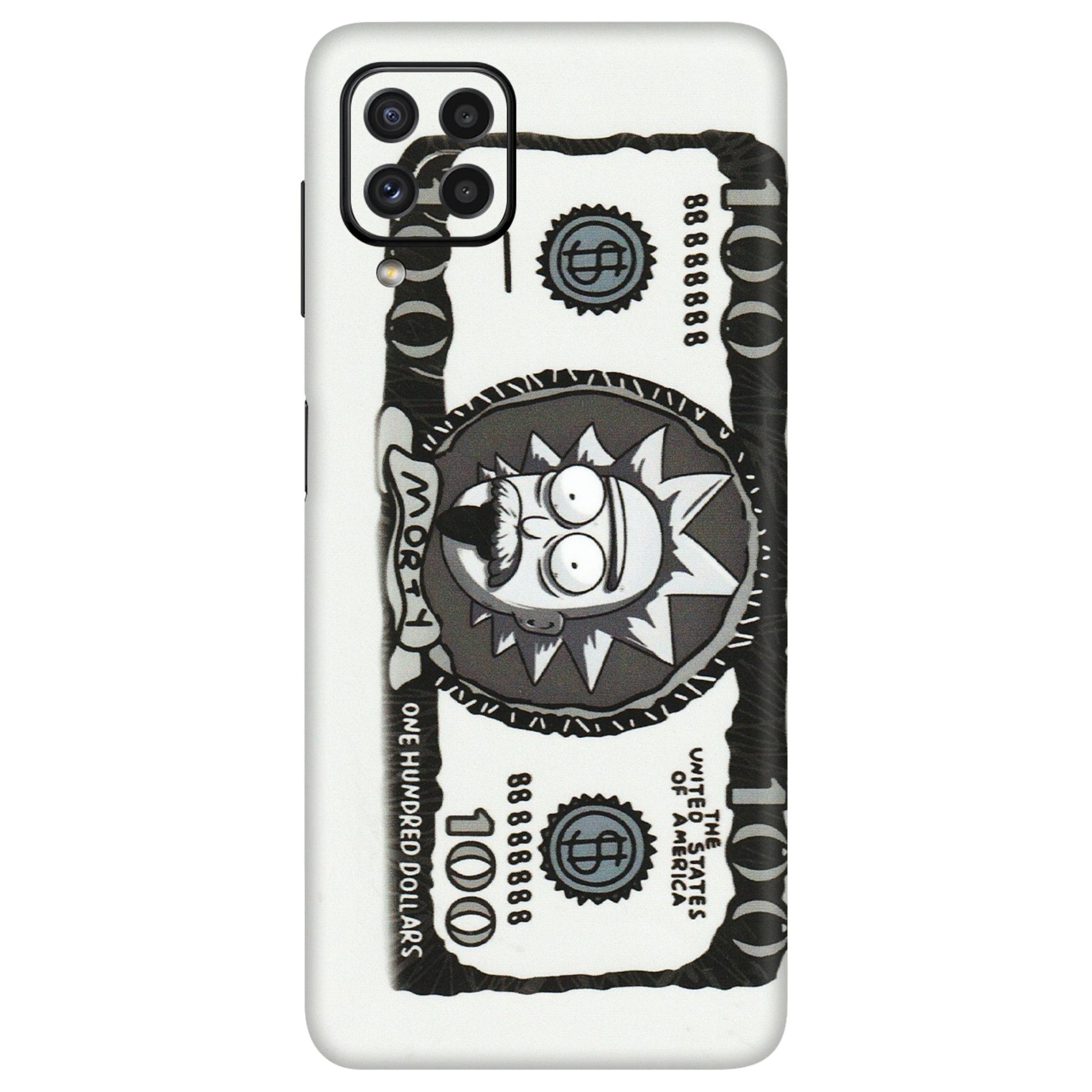 Samsung A/S Series Phone Skins (All Models) - Rick And Morty Hundred Dollar Anime - Matte Finish (M-161) Samsung Galaxy A22