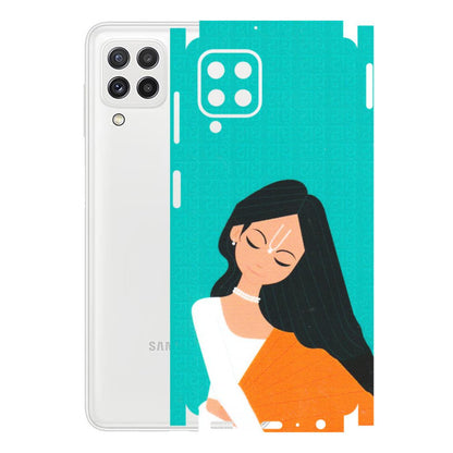 Samsung A/S Series Phone Skins (All Models) - Radhe Radhe With Hindu Symbol - Matte Finish (M-164) Samsung Galaxy A22