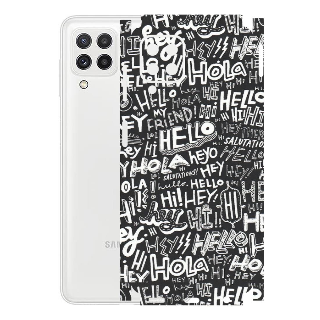Samsung A/S Series Phone Skins (All Models) - Hi Hello Doodles - Matte Finish (M-25) Samsung Galaxy A22