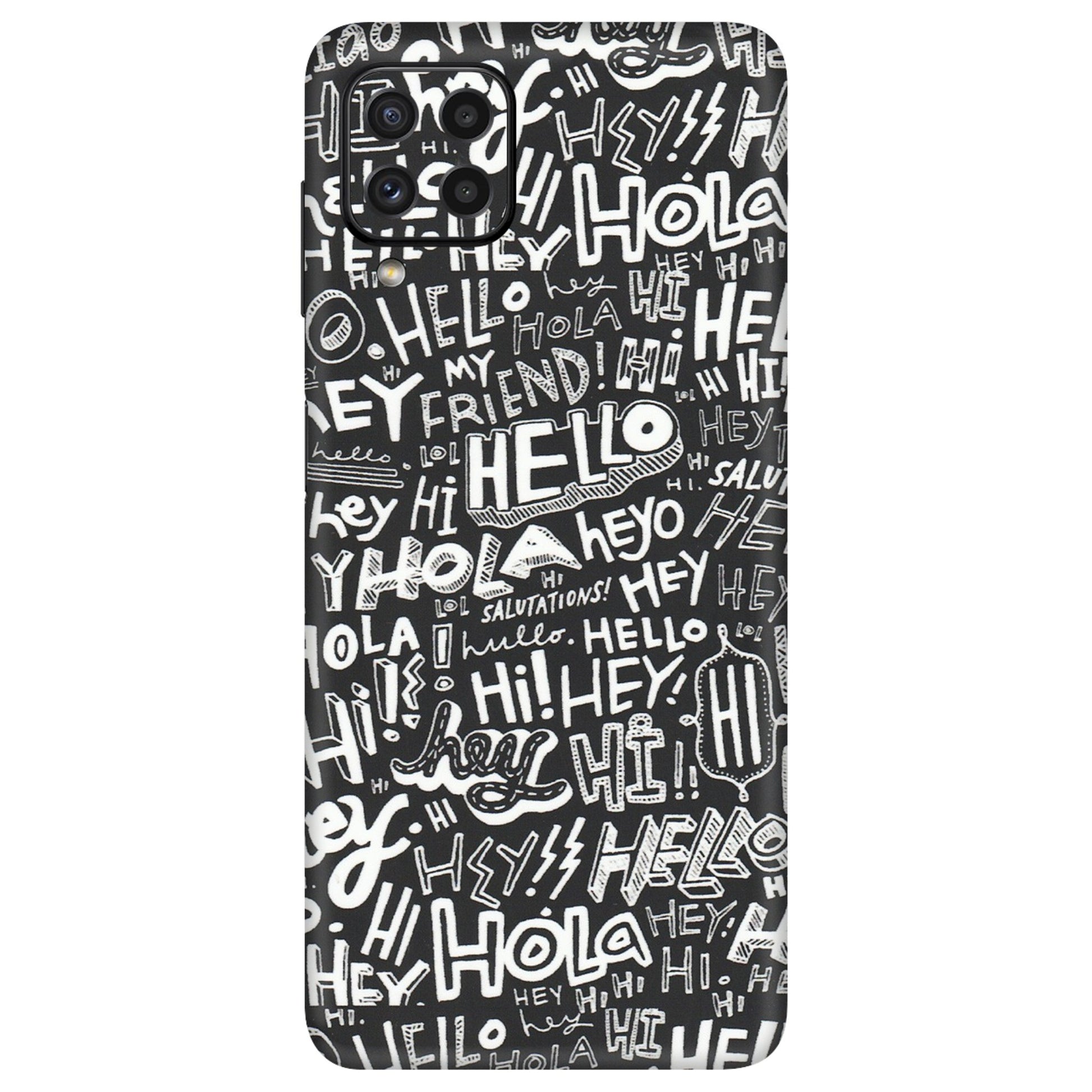 Samsung A/S Series Phone Skins (All Models) - Hi Hello Doodles - Matte Finish (M-25) Samsung Galaxy A22
