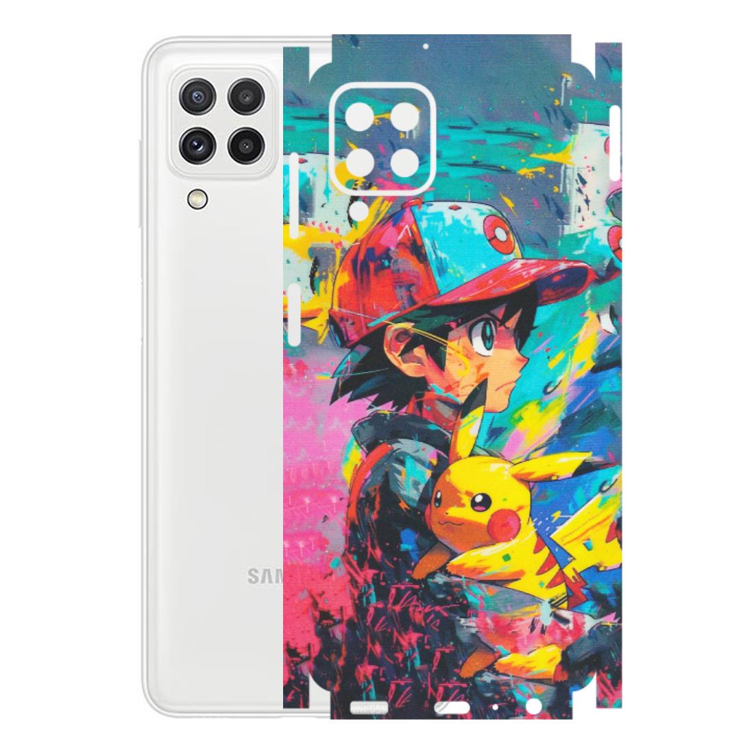 Samsung A/S Series Phone Skins (All Models) - Ash & Pikachu - Matte Finish (M-26) Samsung Galaxy A22