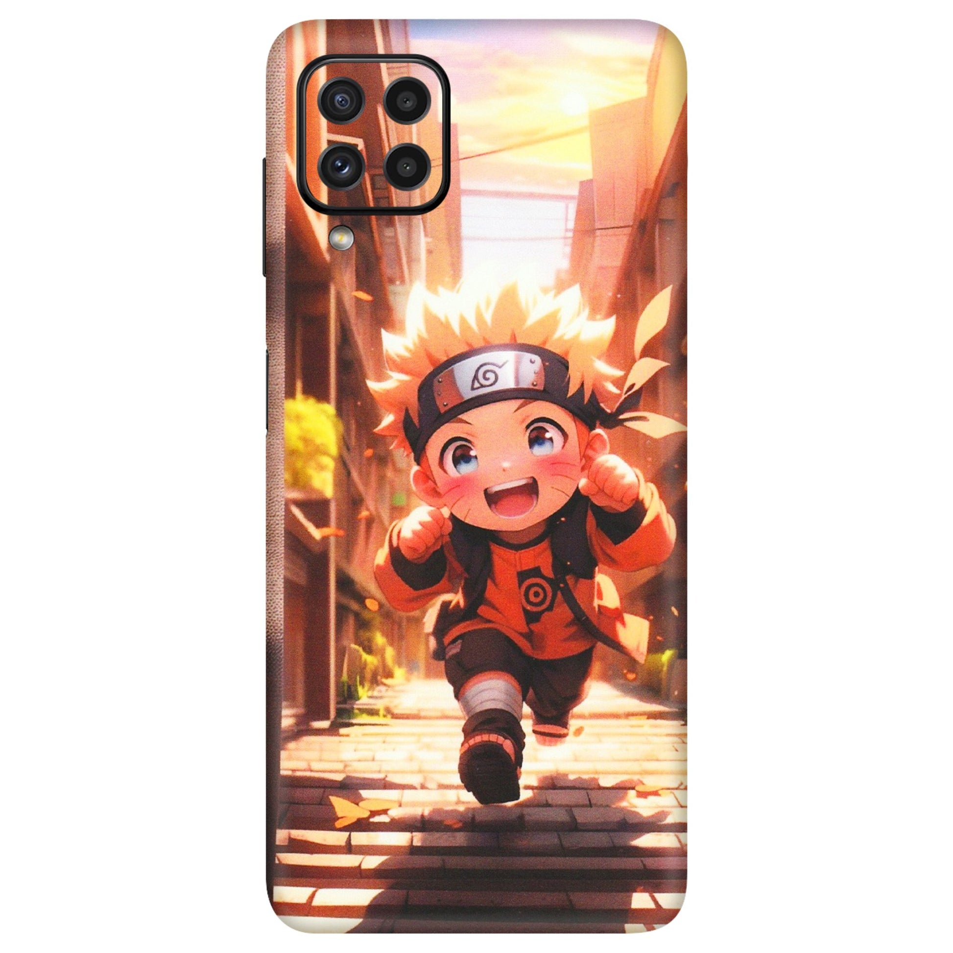 Samsung A/S Series Phone Skins (All Models) - Naruto Cute Toon Running - Matte Finish (M-04) Samsung Galaxy A22