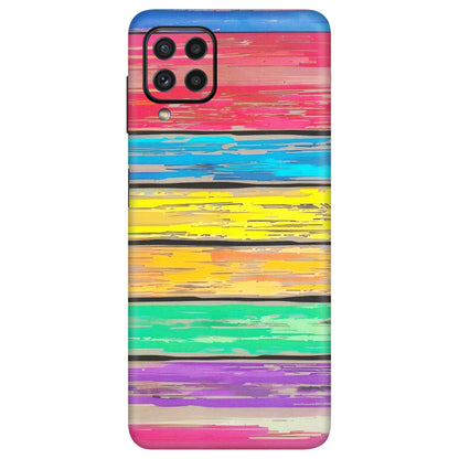 Samsung A/S Series Phone Skins (All Models) - Multi Colour Wooden Wall - Matte Finish (M-96) Samsung Galaxy A22