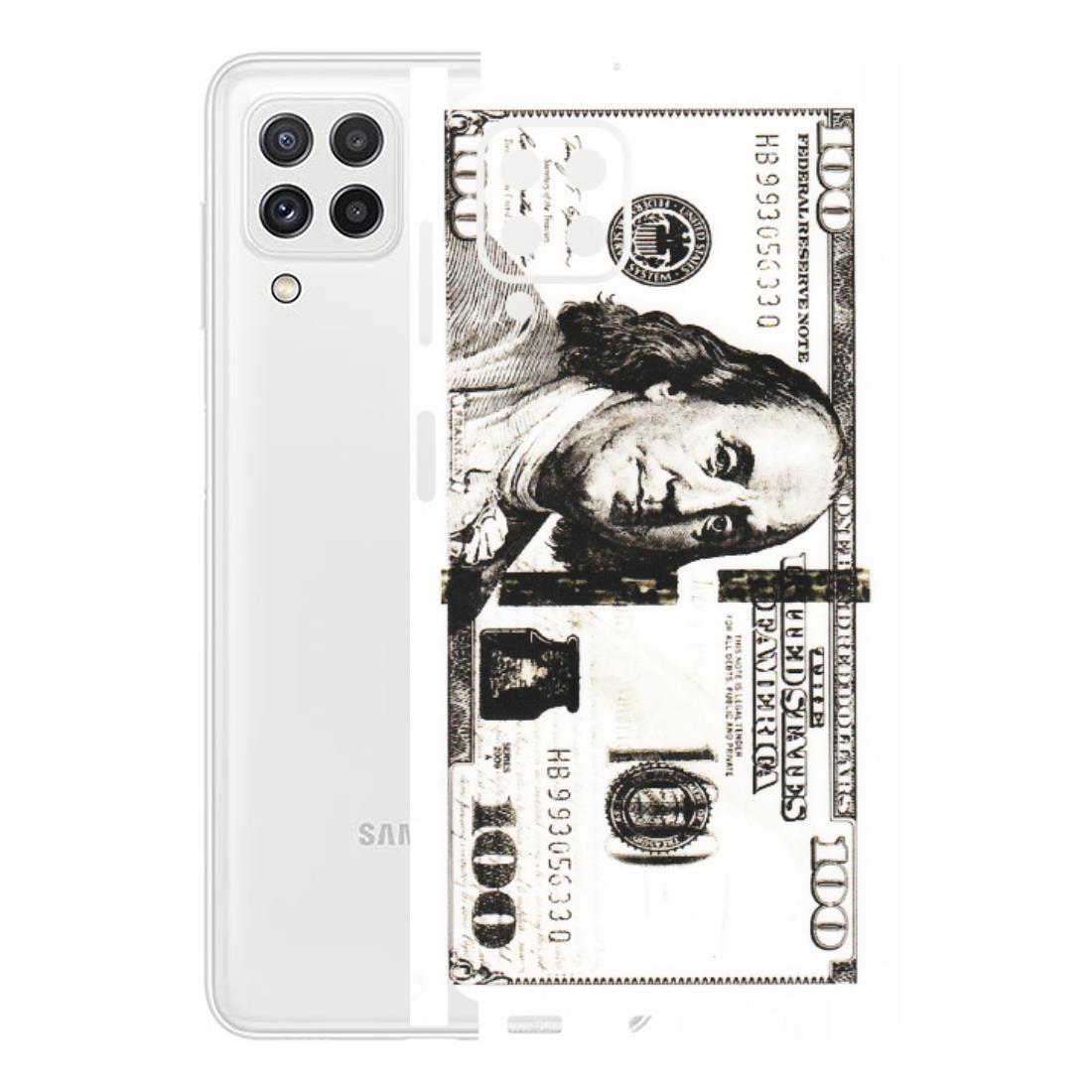 Samsung A/S Series Phone Skins (All Models) - 100 Dollar Currency - Transparent Finish (T-01) Samsung Galaxy A22