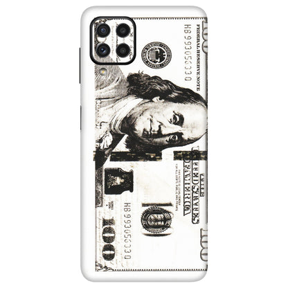 Samsung A/S Series Phone Skins (All Models) - 100 Dollar Currency - Transparent Finish (T-01) Samsung Galaxy A22