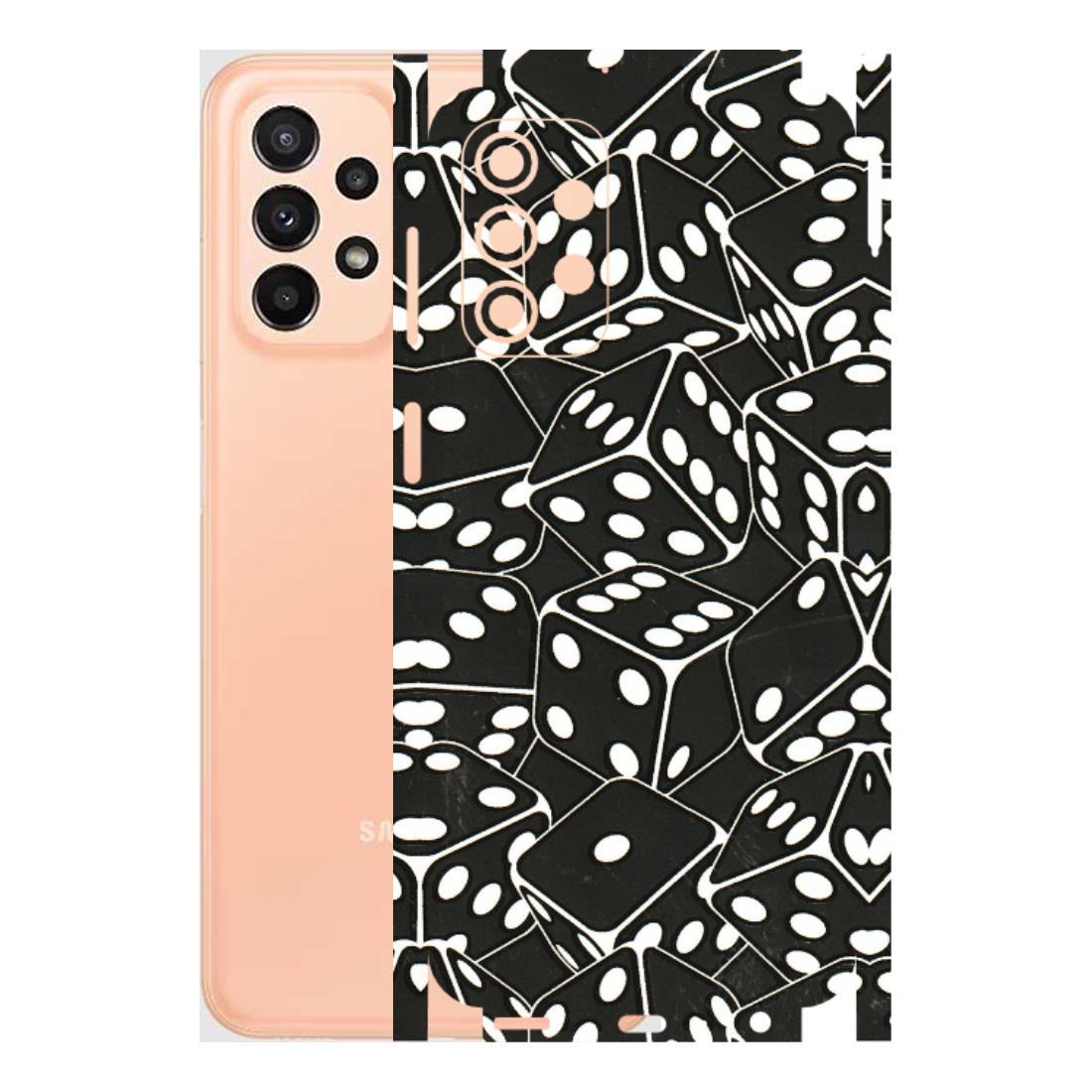 Samsung A/S Series Phone Skins (All Models) - Big Black Dices - 3D Embossed Finish (L-106) Samsung Galaxy A23 (5G)