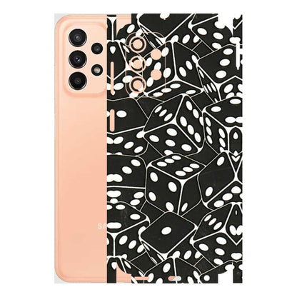 Samsung A/S Series Phone Skins (All Models) - Big Black Dices - 3D Embossed Finish (L-106) Samsung Galaxy A23 (5G)
