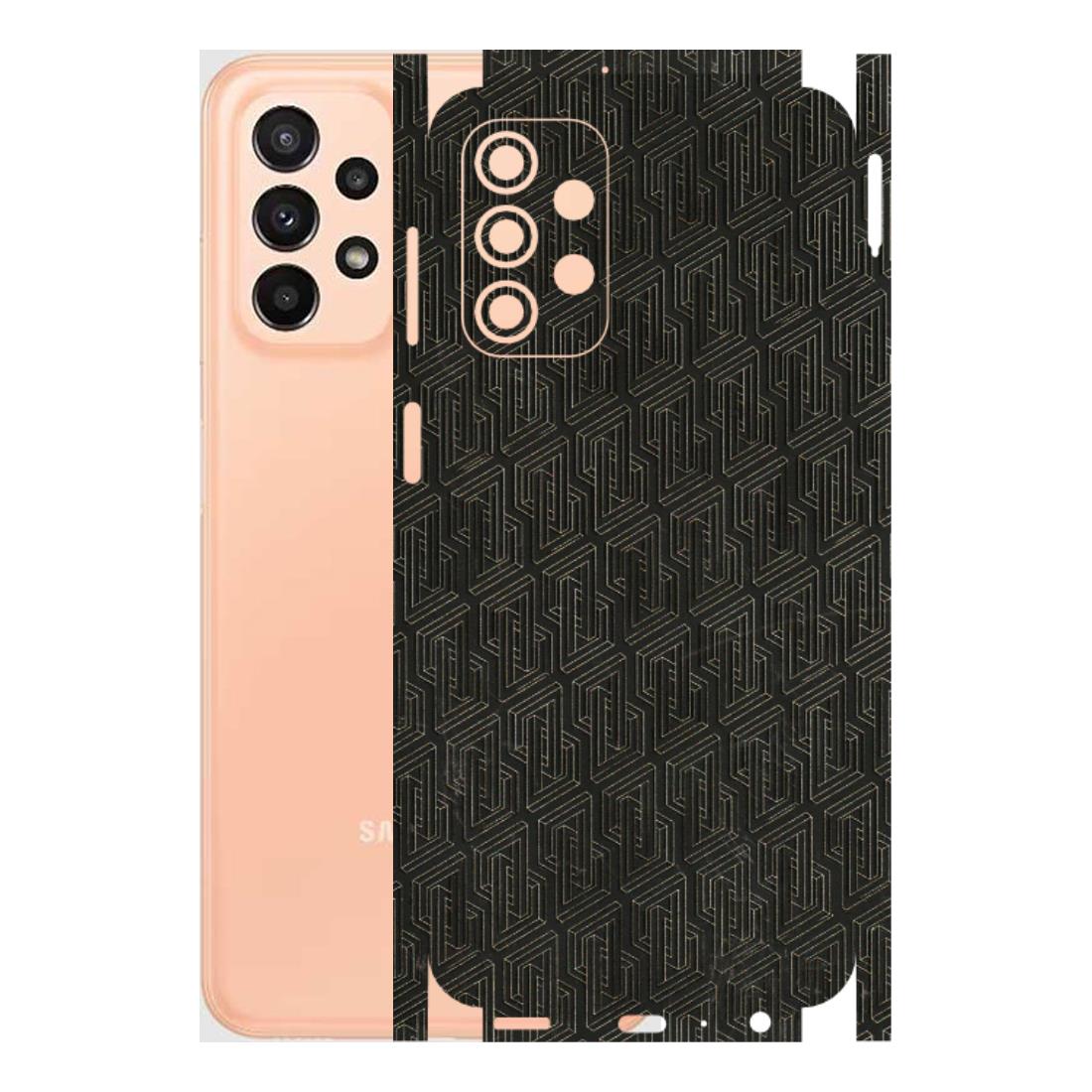 Samsung A/S Series Phone Skins (All Models) - Black Abstract Pattern - 3D Embossed Finish (L-117) Samsung Galaxy A23 (5G)