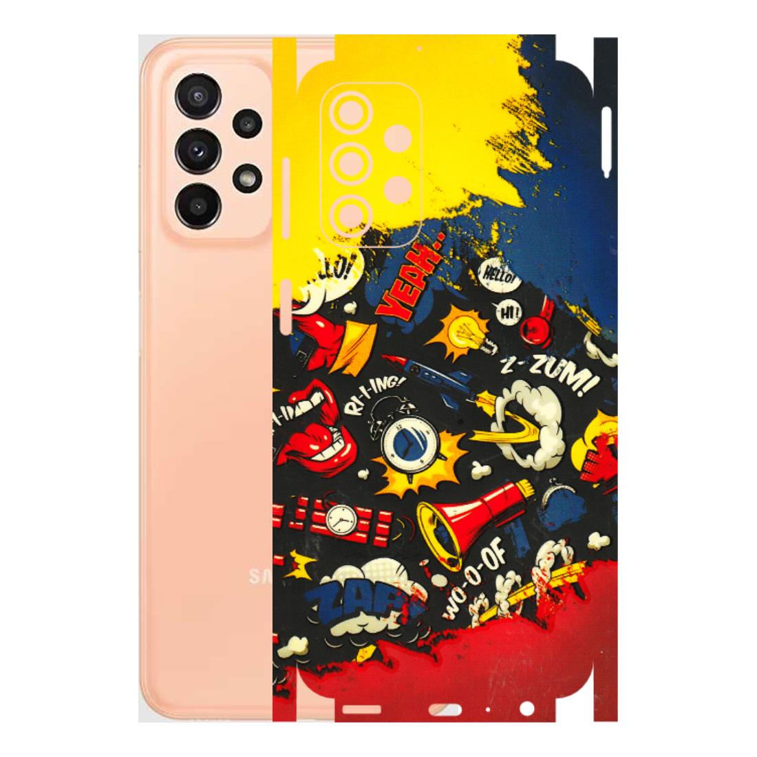 Samsung A/S Series Phone Skins (All Models) - Pacific Doodle Art - 3D Embossed Finish (L-120) Samsung Galaxy A23 (5G)