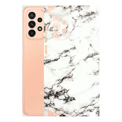 Samsung A/S Series Phone Skins (All Models) - Black and White Marble Texture - 3D Embossed Finish (L-124) Samsung Galaxy A23 (5G)