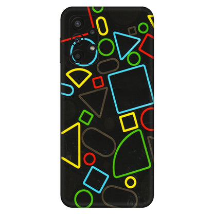 Samsung A/S Series Phone Skins (All Models) - Black Shapes - 3D Embossed Finish (L-131) Samsung Galaxy A23 (5G)