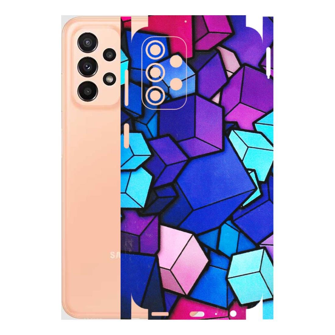 Samsung A/S Series Phone Skins (All Models) - Cube Doodle - 3D Embossed Finish (L-141) Samsung Galaxy A23 (5G)