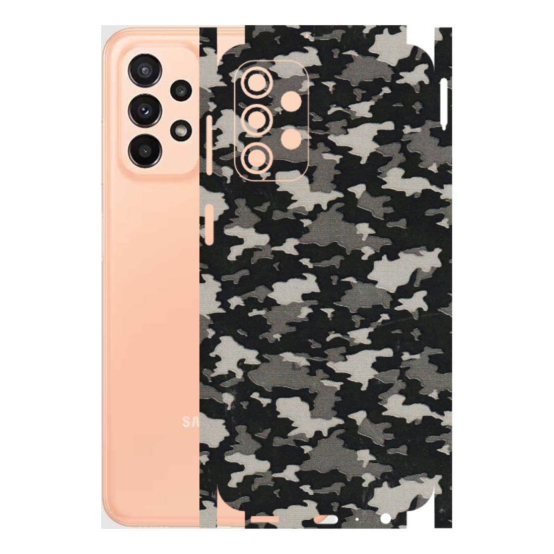 Samsung A/S Series Phone Skins (All Models) - Black/Grey Camoflaunge - 3D Embossed Finish (L-142) Samsung Galaxy A23 (5G)
