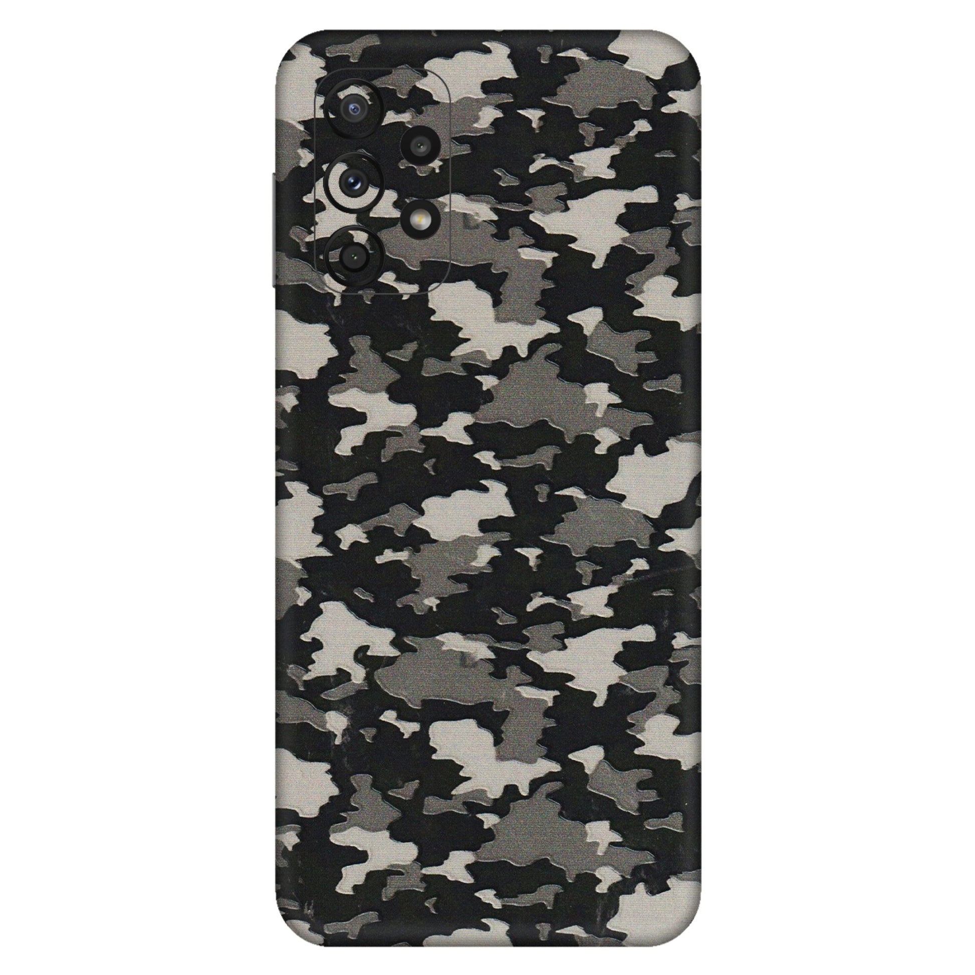Samsung A/S Series Phone Skins (All Models) - Black/Grey Camoflaunge - 3D Embossed Finish (L-142) Samsung Galaxy A23 (5G)
