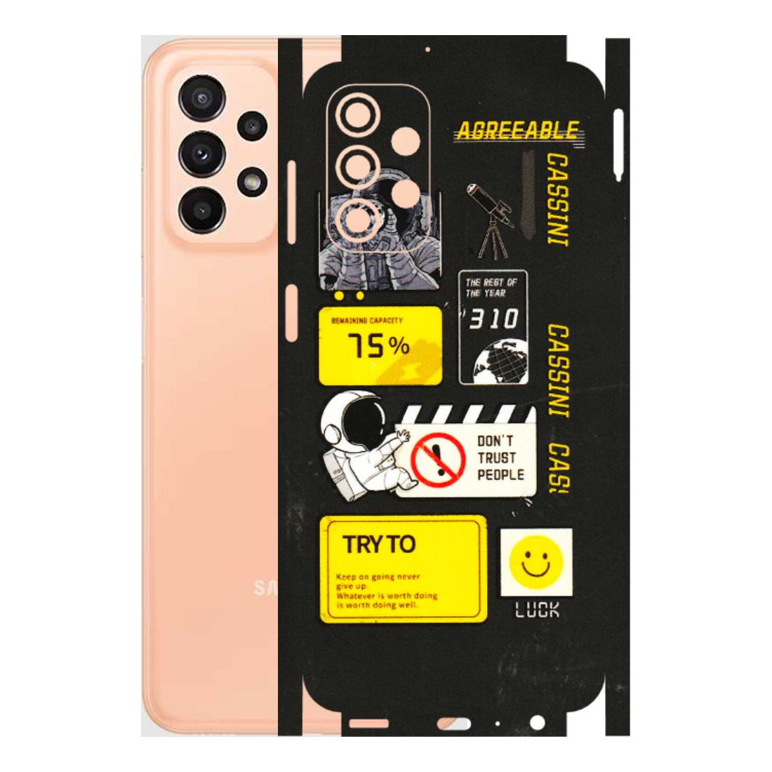 Samsung A/S Series Phone Skins (All Models) - Black Cassini - 3D Embossed Finish (L-161) Samsung Galaxy A23 (5G)