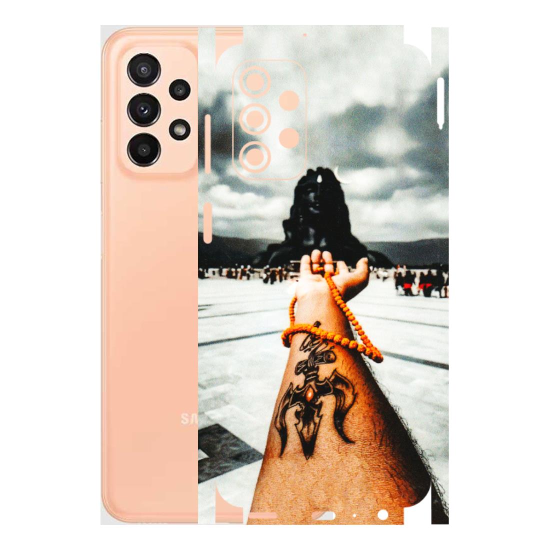 Samsung A/S Series Phone Skins (All Models) - Jai Adiyogi Mahakaal - 3D Embossed Finish (L-164) Samsung Galaxy A23 (5G)