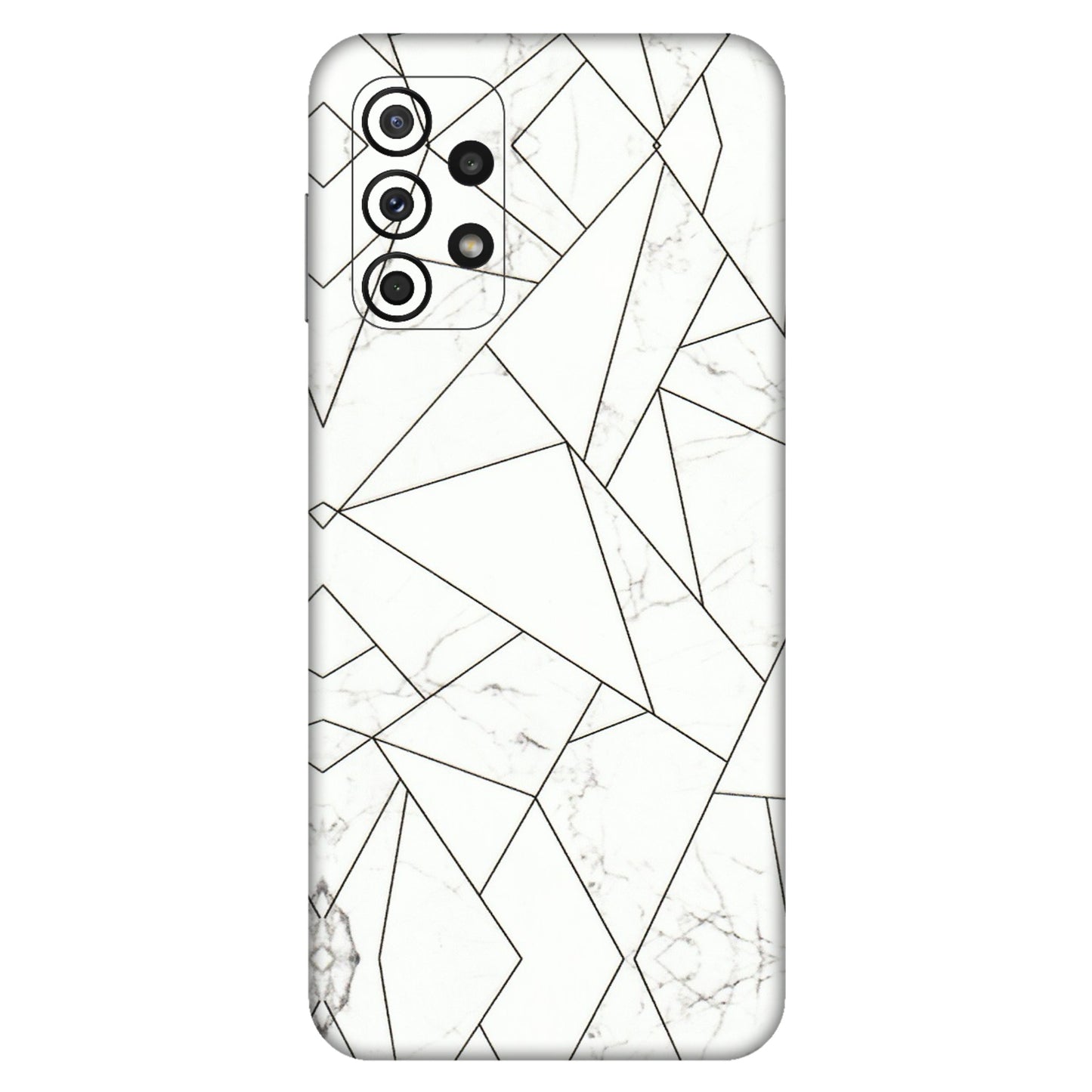 Samsung A/S Series Phone Skins (All Models) - Luxury White Marble Effect - 3D Embossed Finish (L-168) Samsung Galaxy A23 (5G)