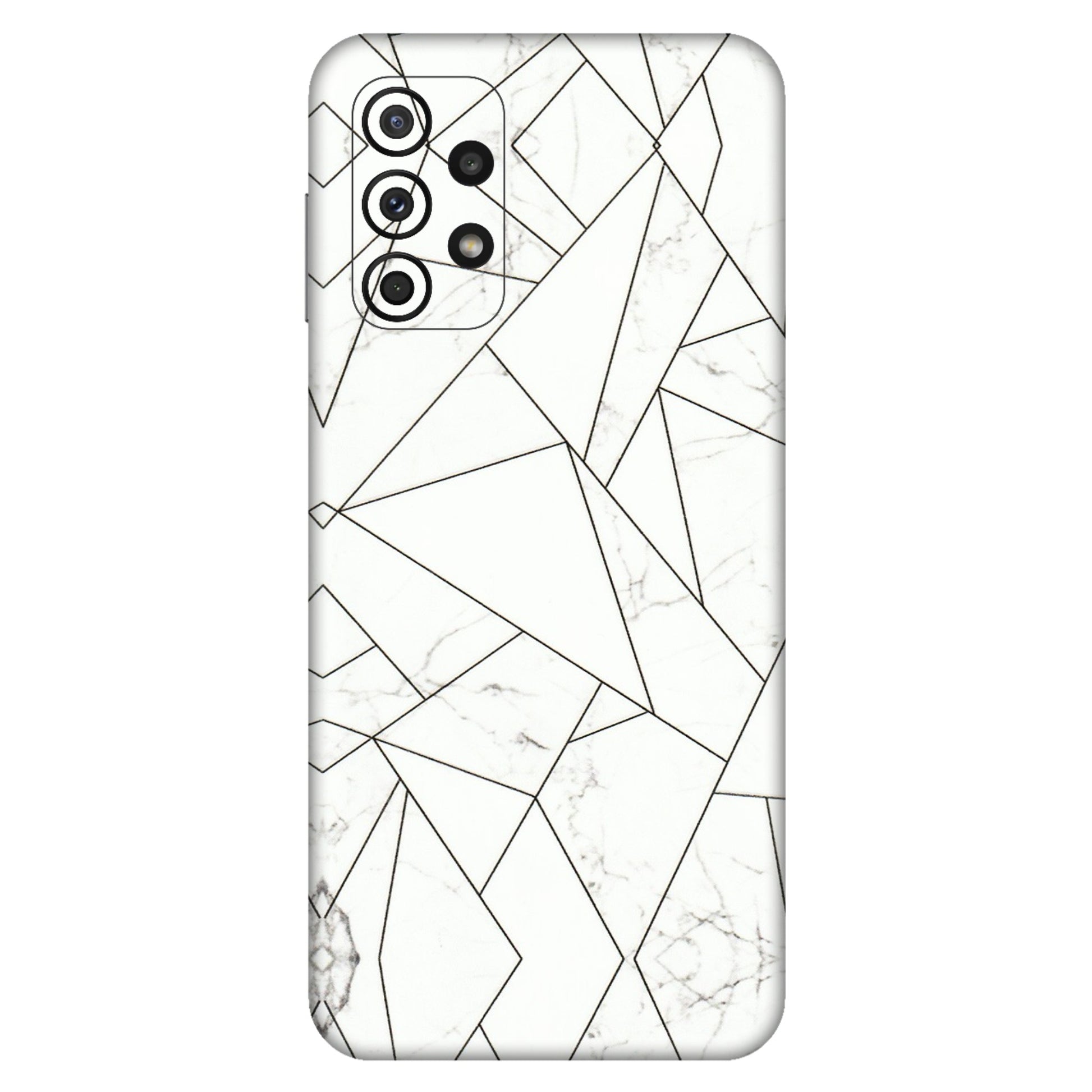 Samsung A/S Series Phone Skins (All Models) - Luxury White Marble Effect - 3D Embossed Finish (L-168) Samsung Galaxy A23 (5G)