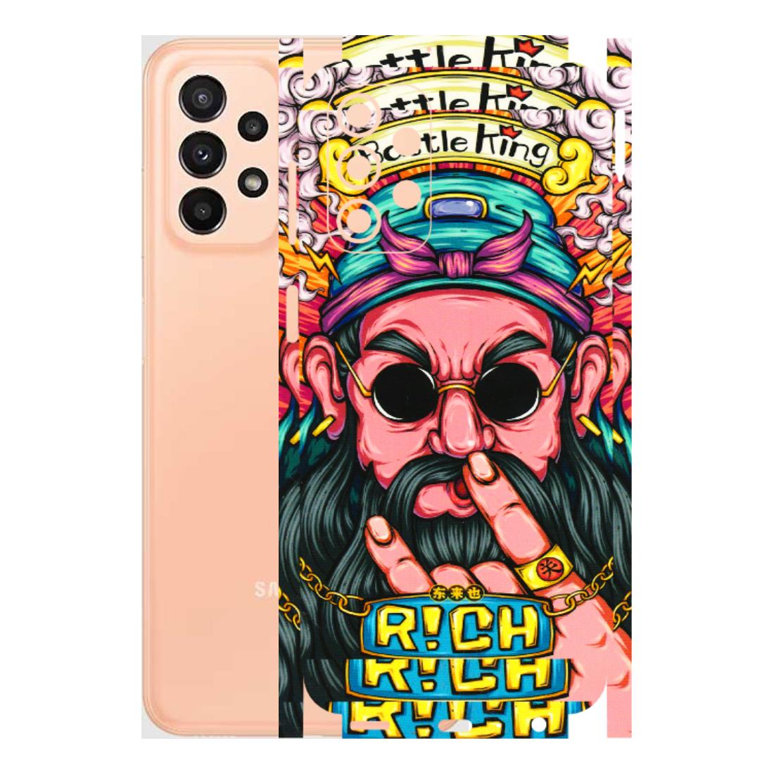 Samsung A/S Series Phone Skins (All Models) - Battle King Dude Face - 3D Embossed Finish (L-178) Samsung Galaxy A23 (5G)