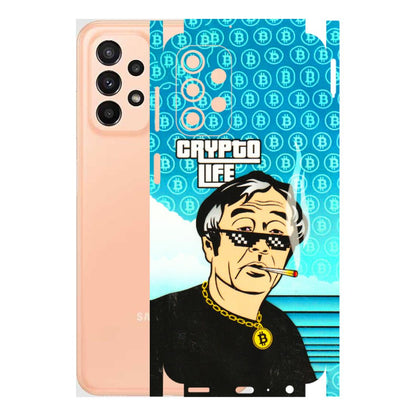 Samsung A/S Series Phone Skins (All Models) - Crypto Thug Life - 3D Embossed Finish (L-179) Samsung Galaxy A23 (5G)