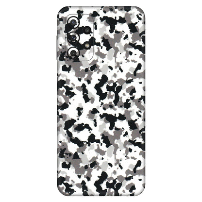 Samsung A/S Series Phone Skins (All Models) - White Black Camouflage - 3D Embossed Finish (L-18) Samsung Galaxy A23 (5G)