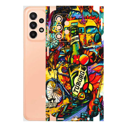 Samsung A/S Series Phone Skins (All Models) - Cool Beer Bottle - 3D Embossed Finish (L-193) Samsung Galaxy A23 (5G)