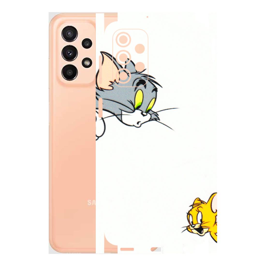 Samsung A/S Series Phone Skins (All Models) - Cute Tom And Jerry - 3D Embossed Finish (L-220) Samsung Galaxy A23 (5G)
