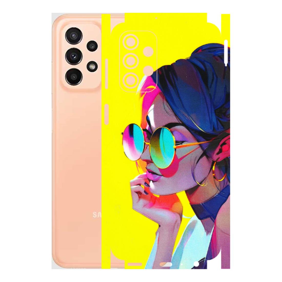 Samsung A/S Series Phone Skins (All Models) - Bold Stylish Girl - 3D Embossed Finish (L-222) Samsung Galaxy A23 (5G)