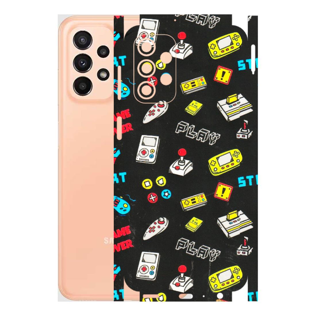 Samsung A/S Series Phone Skins (All Models) - Gaming Doodles - 3D Embossed Finish (L-224) Samsung Galaxy A23 (5G)