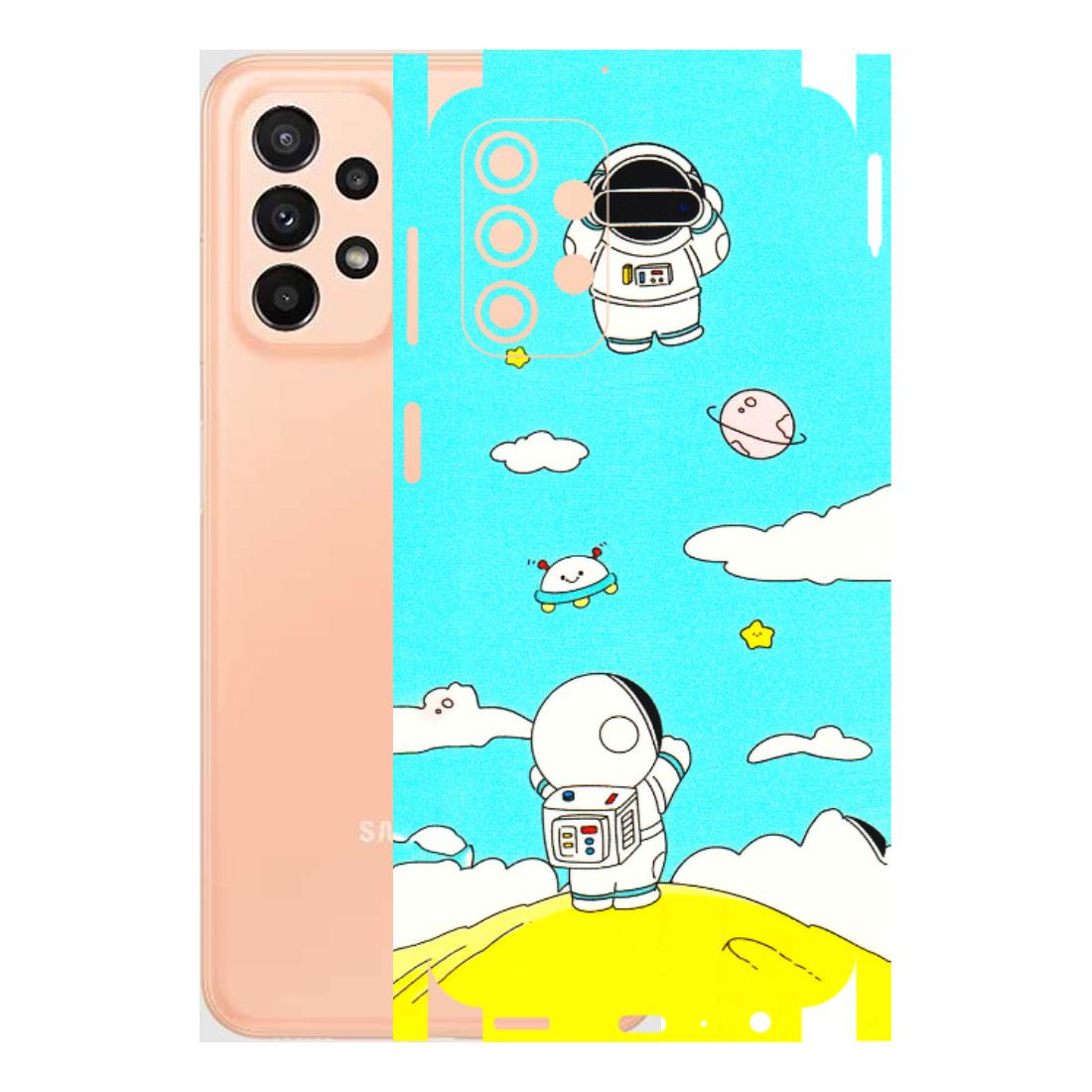 Samsung A/S Series Phone Skins (All Models) - Blue Skies Astro Float - 3D Embossed Finish (L-230) Samsung Galaxy A23 (5G)