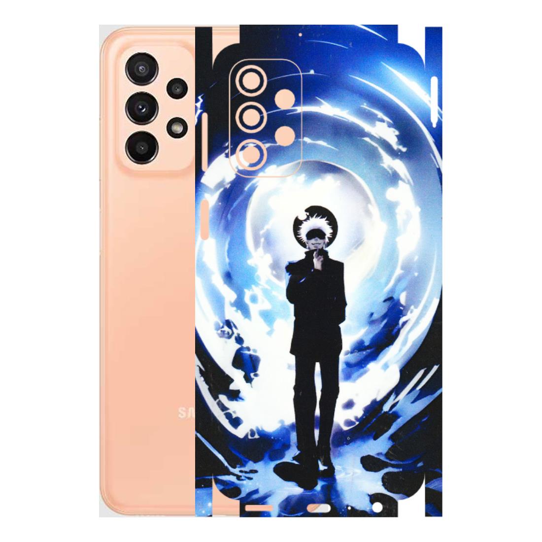 Samsung A/S Series Phone Skins (All Models) - Satoru Gojo Dark Blue - 3D Embossed Finish (L-235) Samsung Galaxy A23 (5G)